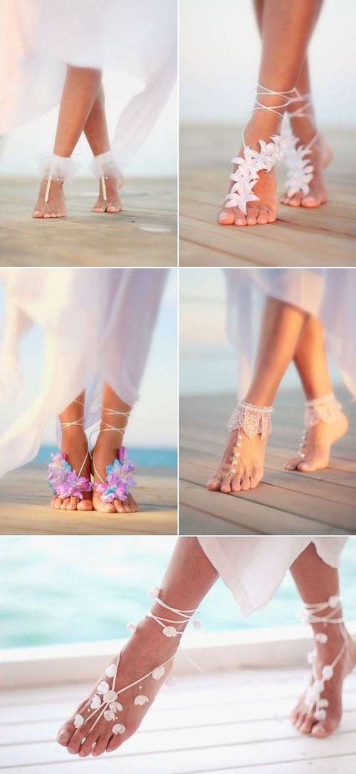 Joyas de pies para novias