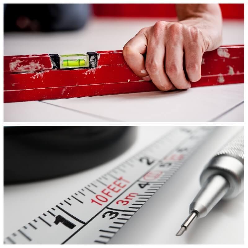 herramientas para la instalación de un fotomural