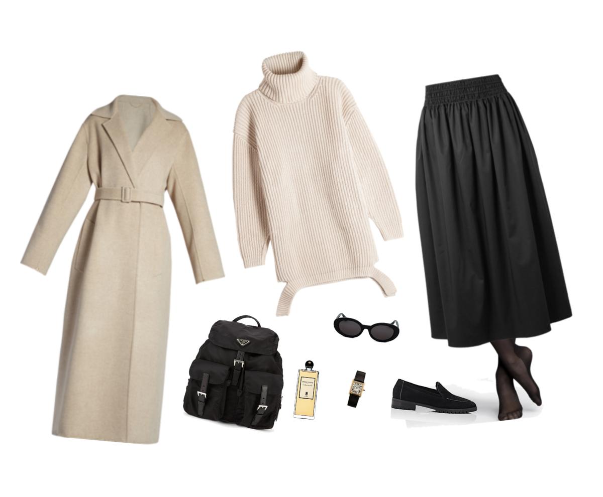 Trini | The Row skirt Prada backpack