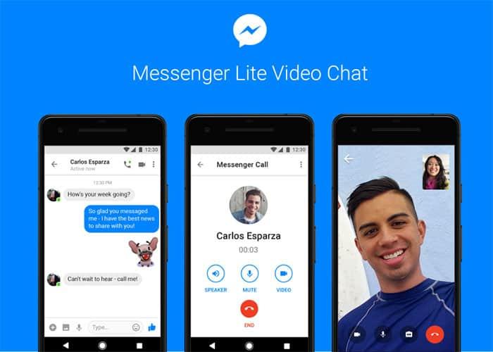 imagen Video Chat en Messenger Lite