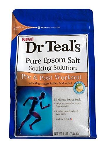 Dr Teals Epsom Salt Soaking Solution, Pre & Post Workout, 3lbs