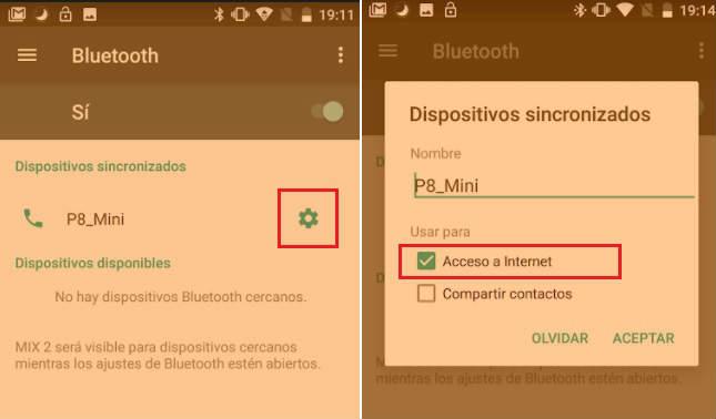 Configurar Android como modem como Bluetooth para tabletas moviles y otros dispositivos