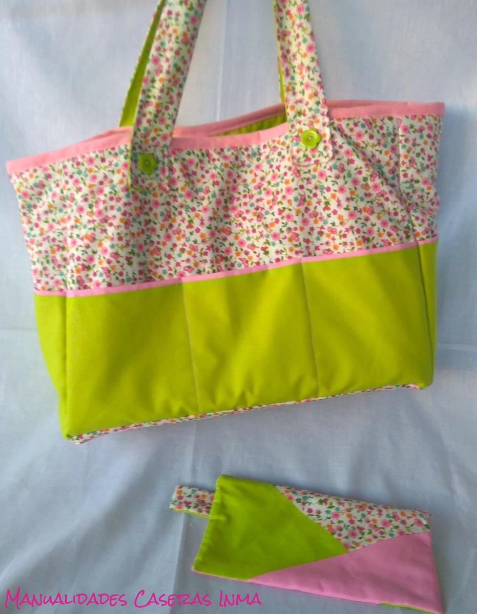 Manualidades Caseras Inma_ Bolsa de Costura y Estuche de flores