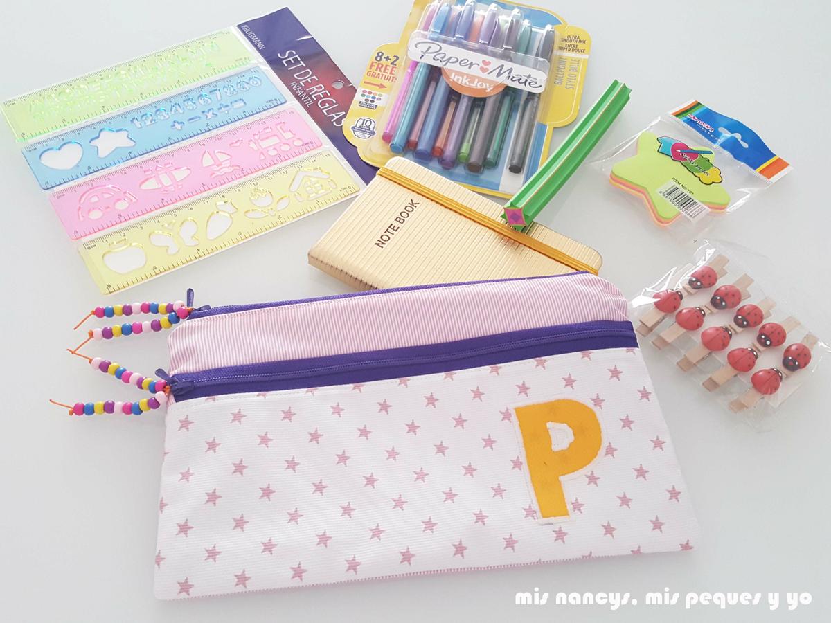 mis nancys, mis peques y yo, estuches escolares con dos cremalleras, lote de regalos