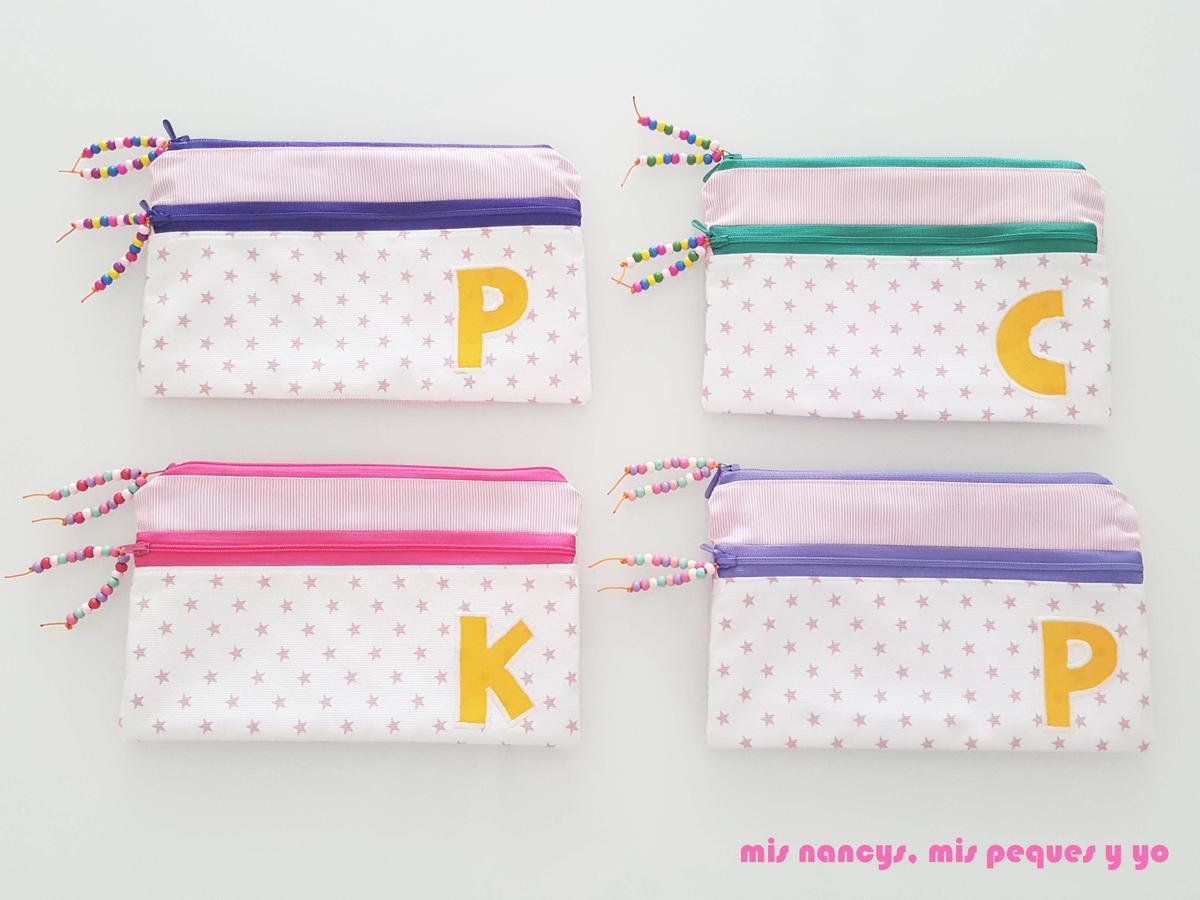 mis nancys, mis peques y yo, estuches escolares con dos cremalleras, estuches personalizados