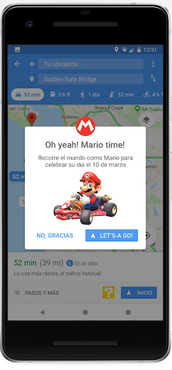Mario Bros en Google Maps