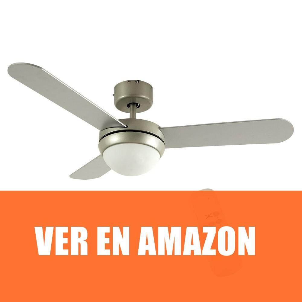 MiniSun - Ventilador de techo con mando a distancia y luz