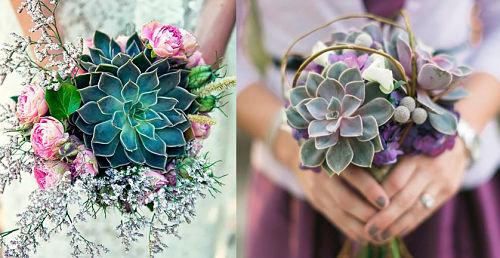 Ramo con flores suculentas