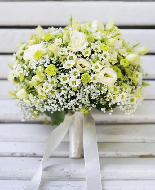 Ramo de novia en verde