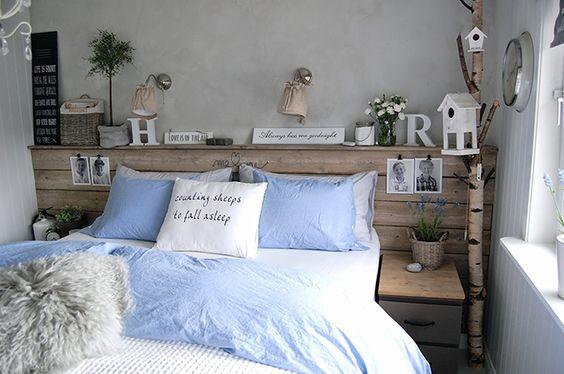 cabeceros de palet con repisa