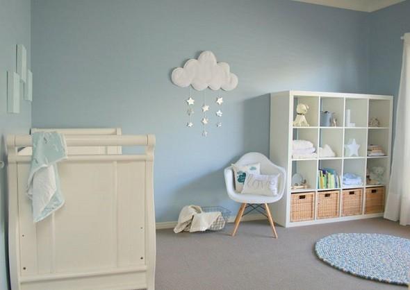 decorar habitacion del bebe con nubes