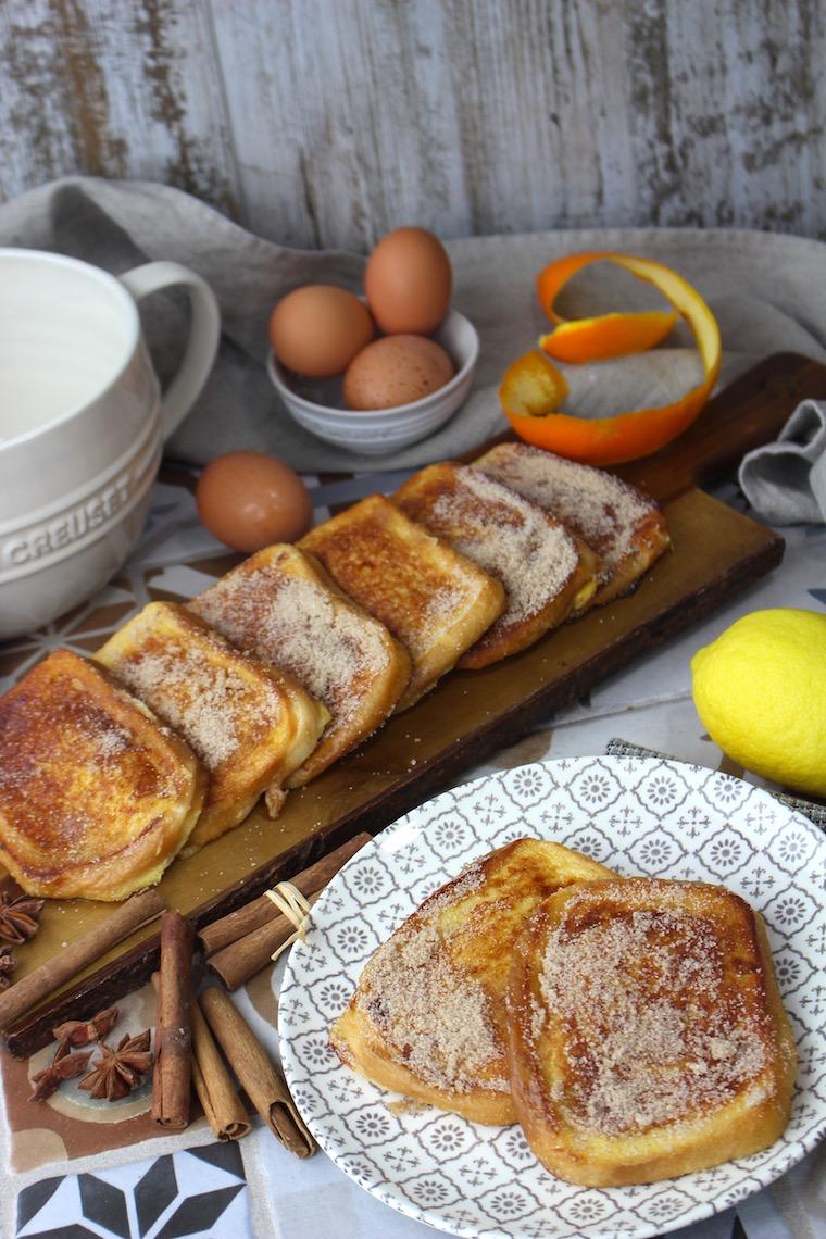 Torrijas al horno sin lactosa