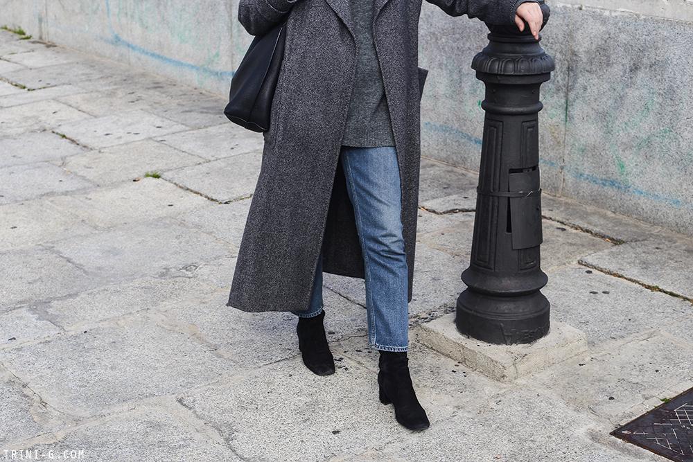 Trini | Max Mara coat Acne Studios jeans Prada boots