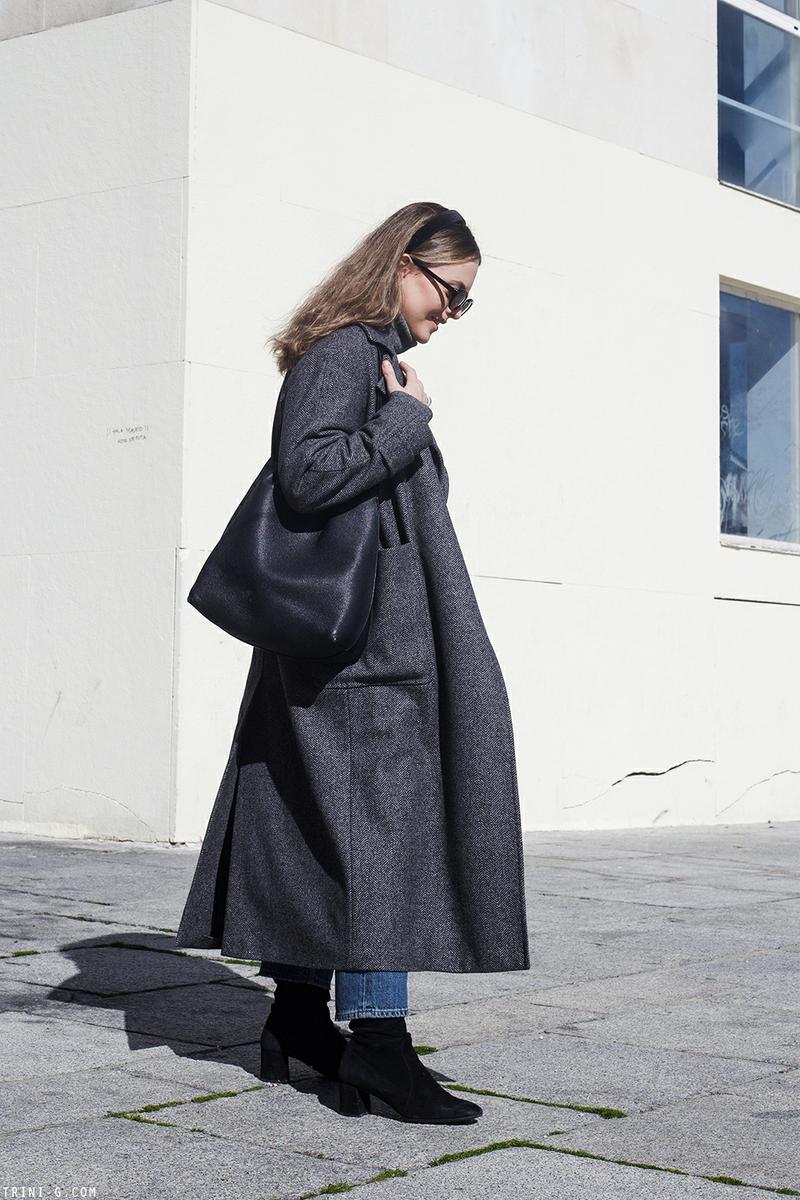 Trini | Max Mara coat Acne Studios jeans Prada boots
