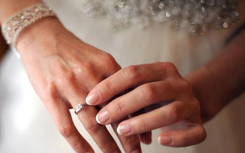 Anillo de boda en dedo anular