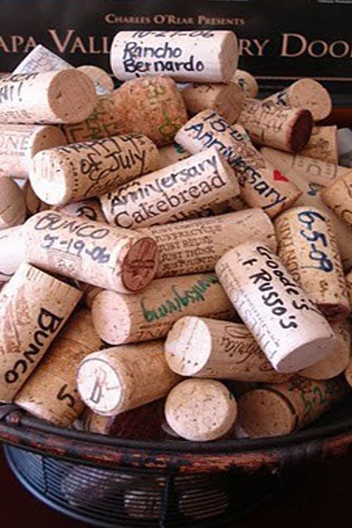 Tapones de corcho firmados