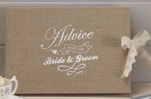 Libro de firmas sencillo rústico