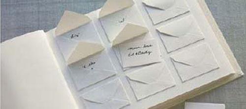 Libro de firmas con tarjetas sencillo