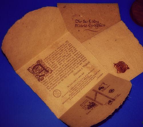 Minuta de boda medieval