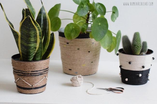 como decorar macetas