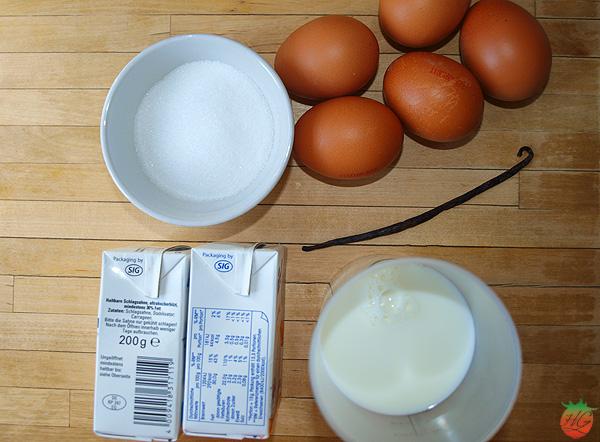 Ingredientes Natillas de vainilla 