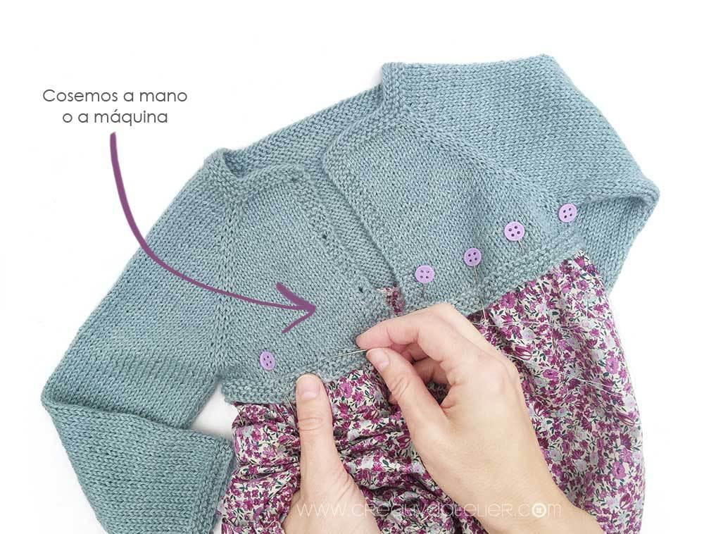 Cómo hacer un pelele de punto y tela combinado de bebé DIY - Tutorial y Patrón