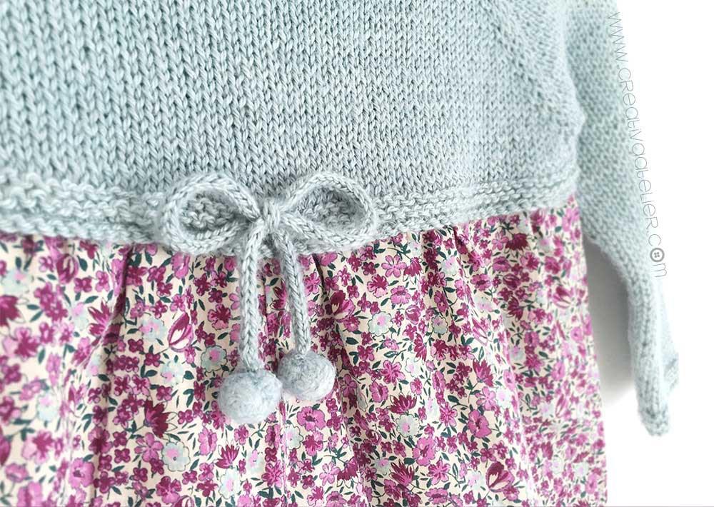 Cómo hacer un pelele de punto y tela combinado de bebé DIY - Tutorial y Patrón