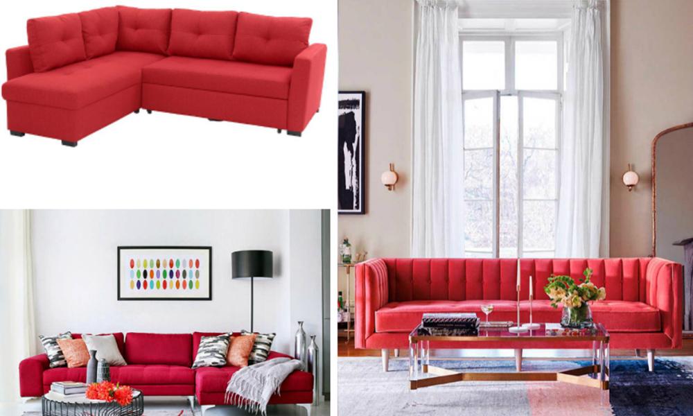 sofá rojo
