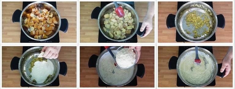 Pollo en salsa de queso. Receta fácil y rápida