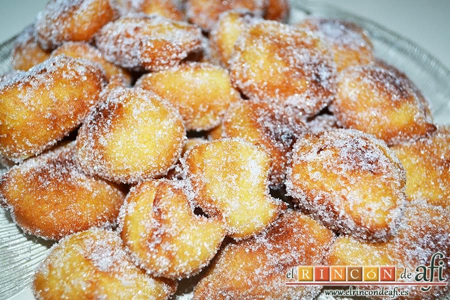 Buñuelos de naranja, sugerencia de presentación
