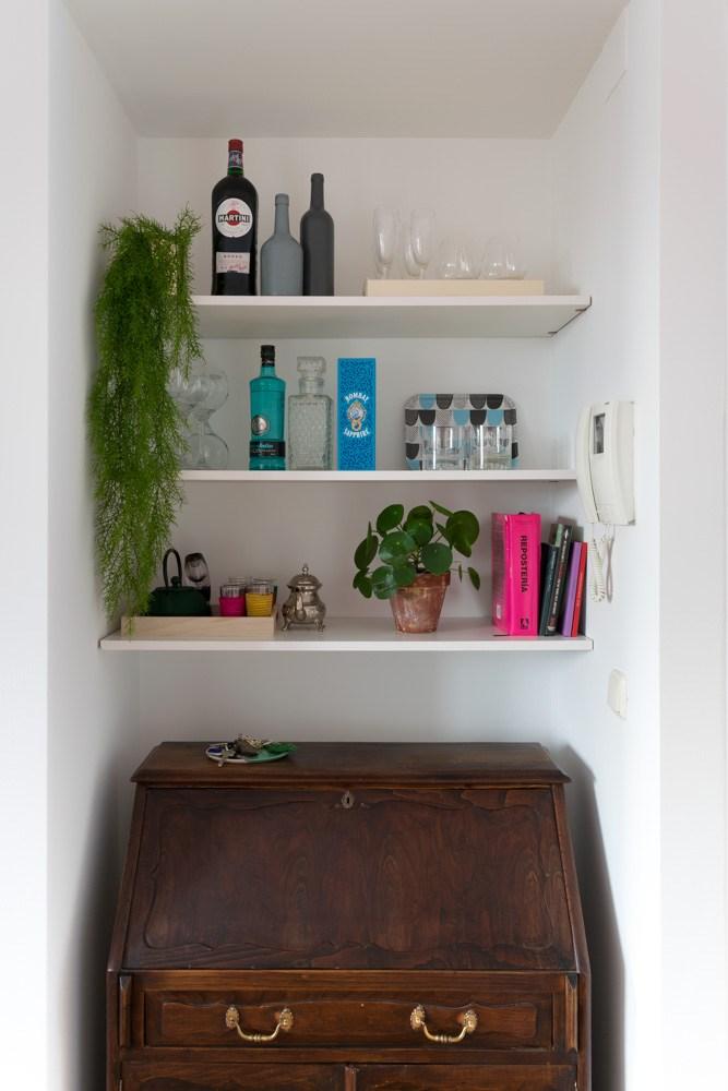 Mueble bar abierto