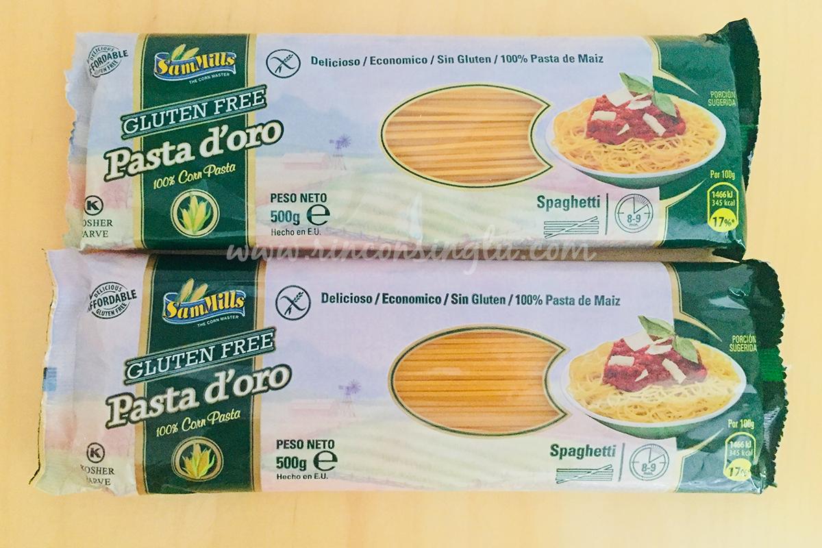 spaguettis sin gluten marca sammills
