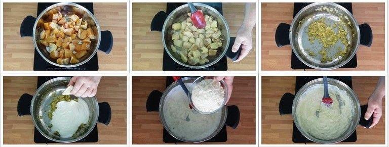 Pollo en salsa de queso. Receta fácil y rápida