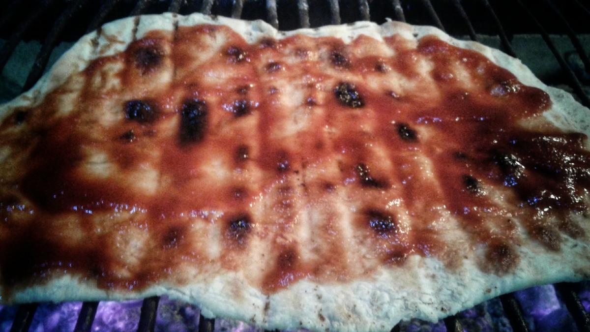 Pizza a la parrilla