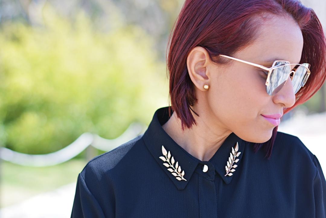 Accesorio Pin de cuello hojas