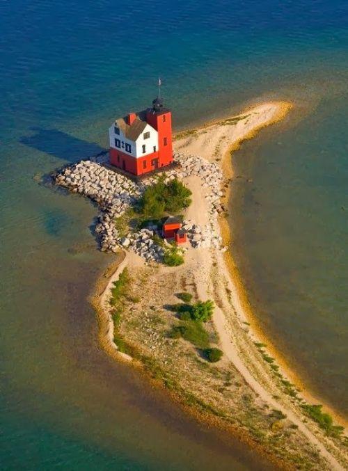 Round Island Lighthouse, Mackinaw Island, Michigan, Islas para visitar en Estados Unidos