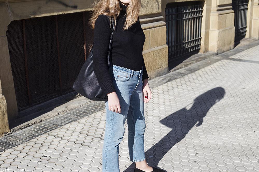 Trini | Acne Studios jeans Petit Bateau turtleneck The Row loafers