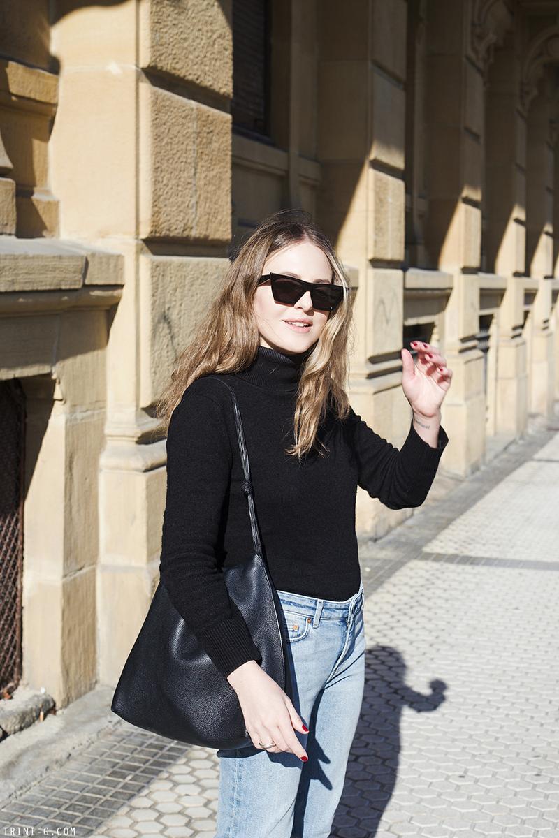 Trini | Acne Studios jeans Petit Bateau turtleneck The Row loafers