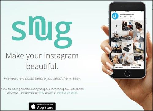 Snug vista previa de tu foto y tu feed