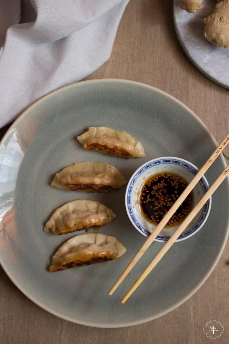 como hacer gyozas caseras de carne