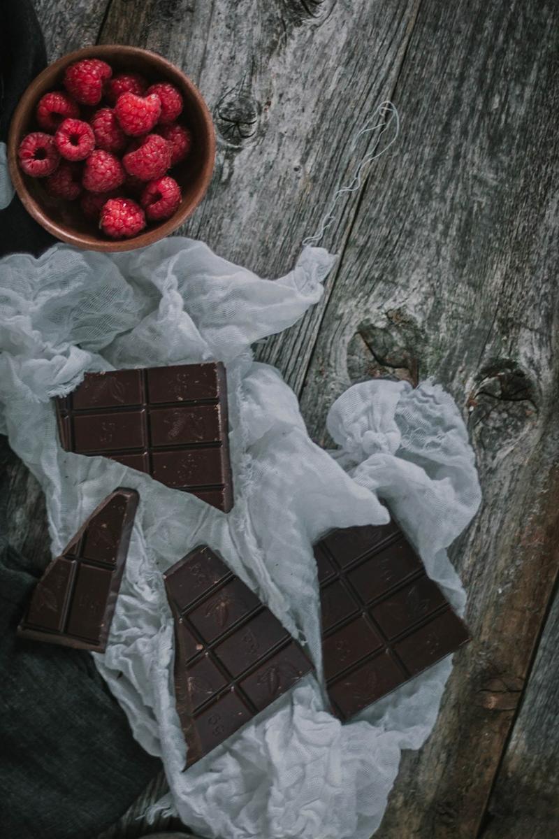 Brownie de chocolate y frambuesa