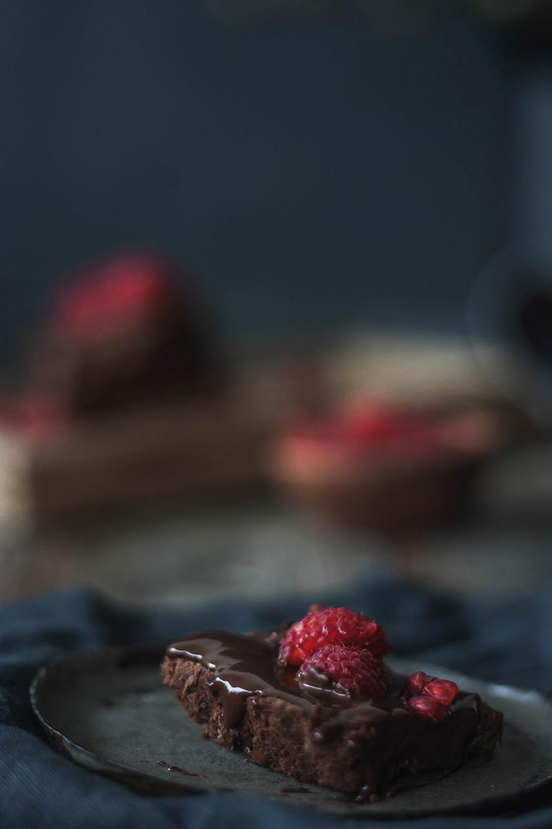 Como hacer brownie con frambuesas