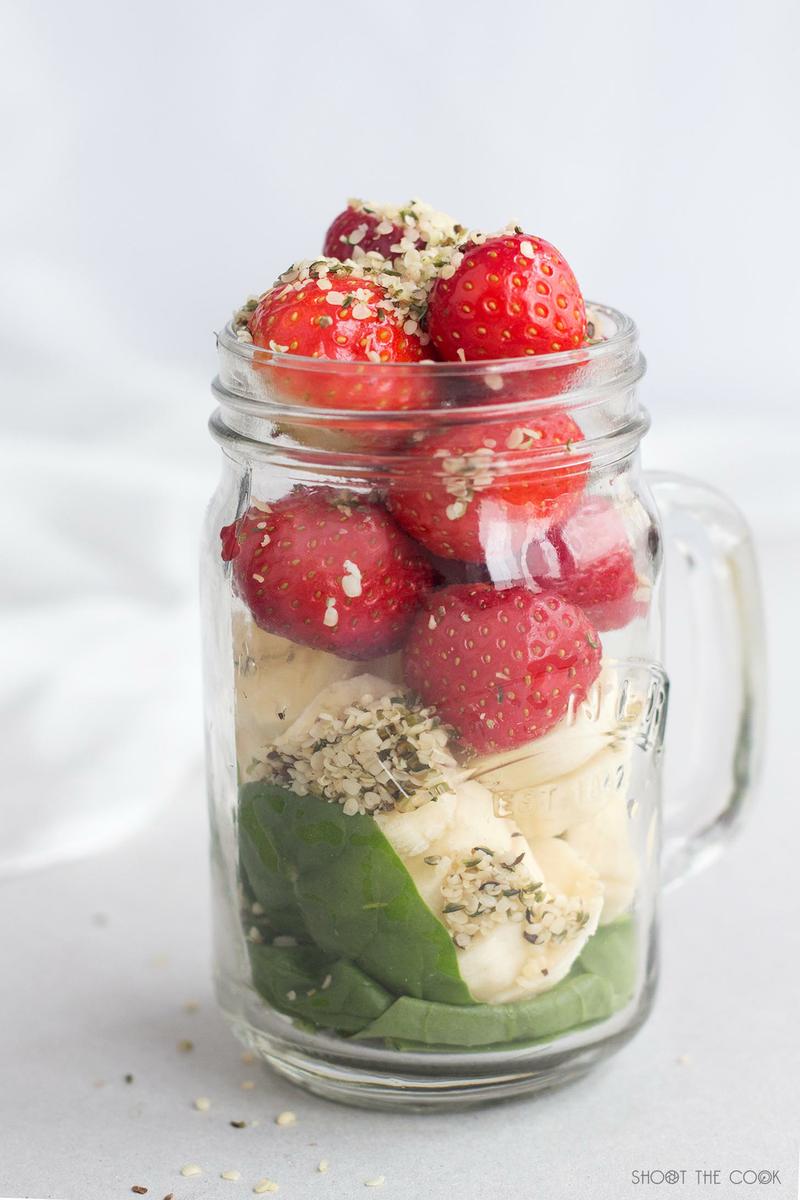 batido de fresas y espinacas receta