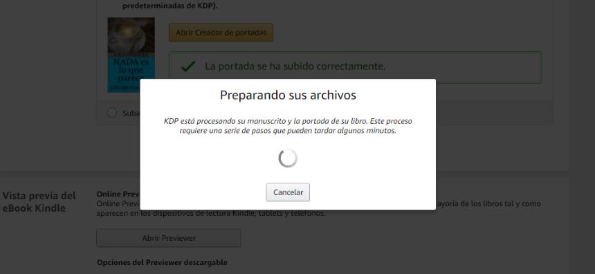Captura de pantalla publicar eBook