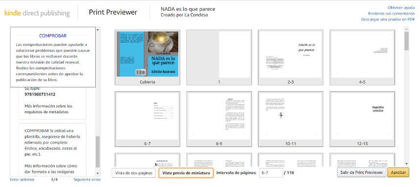 Captura de pantalla publicar libro