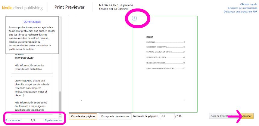 Captura de pantalla publicar libro