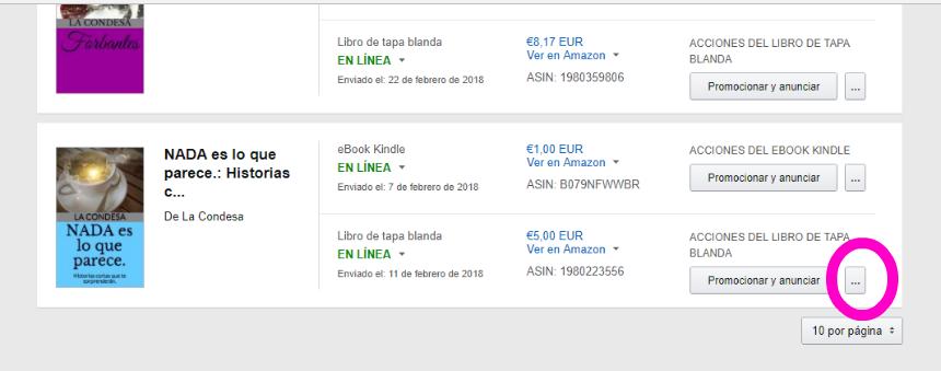 Captura de pantalla publicar libro