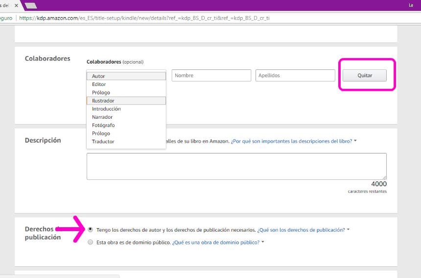Captura de pantalla publicar eBook