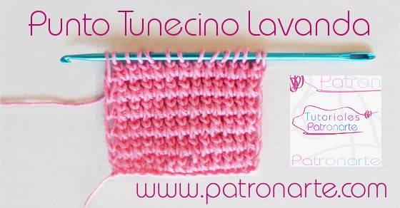 Punto Tunecino Lavanda - Tunisian Crochet Lavander Stitch