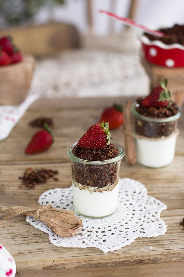 Como hacer Granola de Chocolate casera